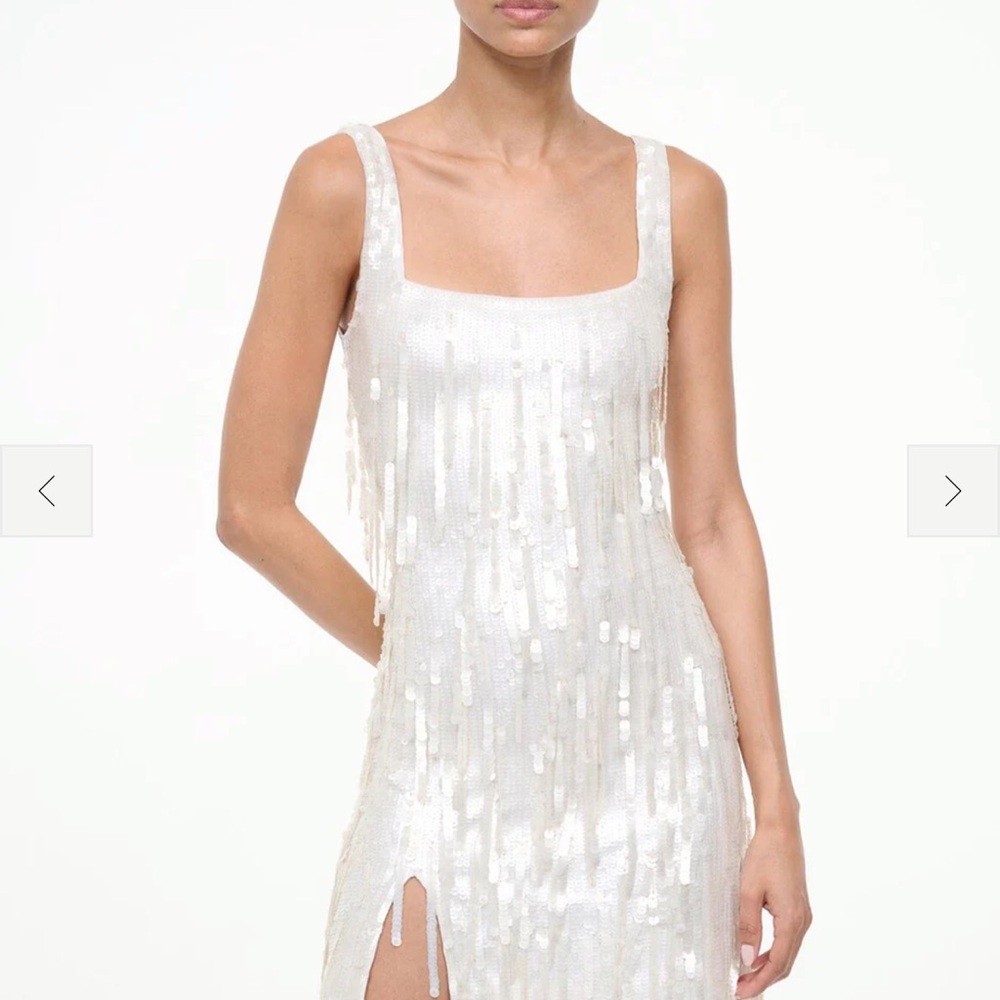 NWT STAUD LE SABLE DRESS PEARL - Picture 3 of 4